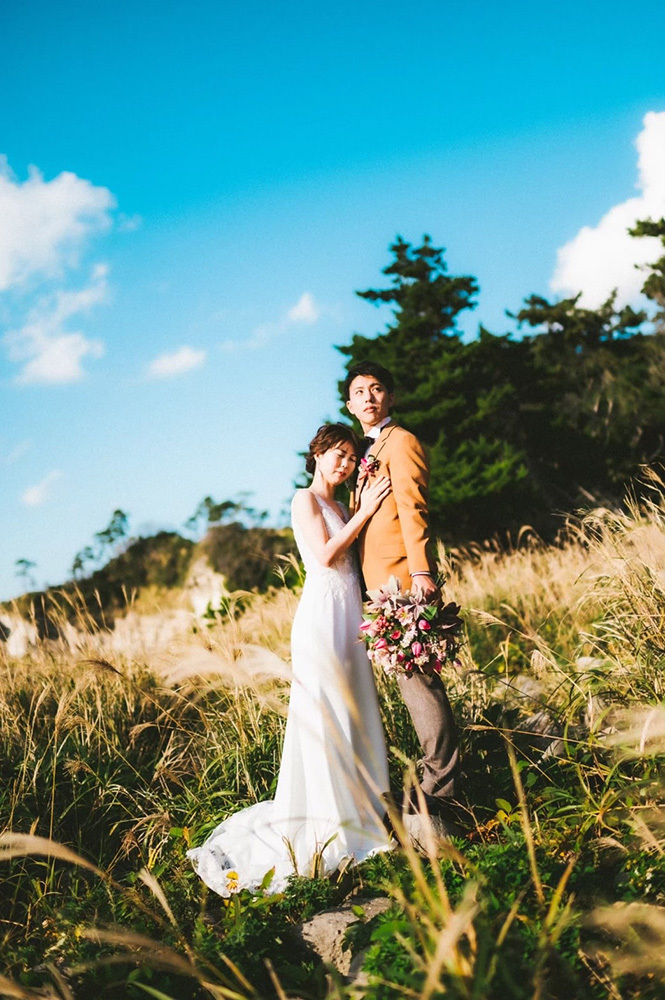 静岡フォトウエディングのフィーノスタイルで撮影した西伊豆の新郎新婦