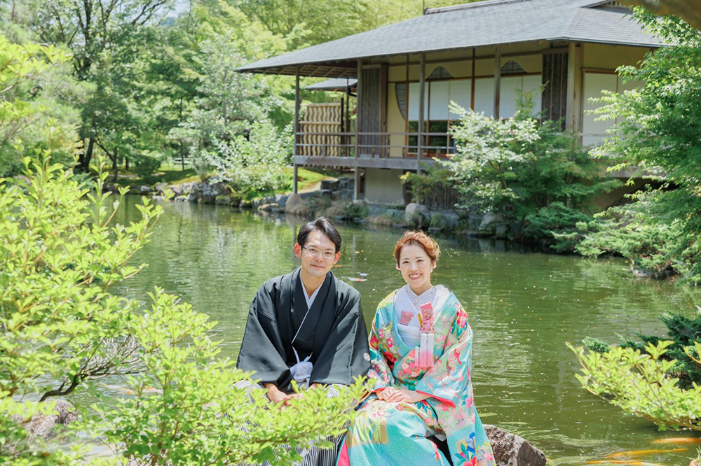 静岡フォトウエディングのフィーノスタイルで撮影した玉露の里の新郎新婦