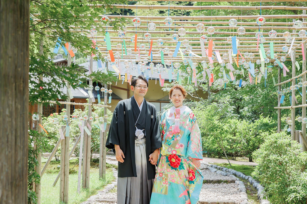 静岡フォトウエディングのフィーノスタイルで撮影した玉露の里の新郎新婦