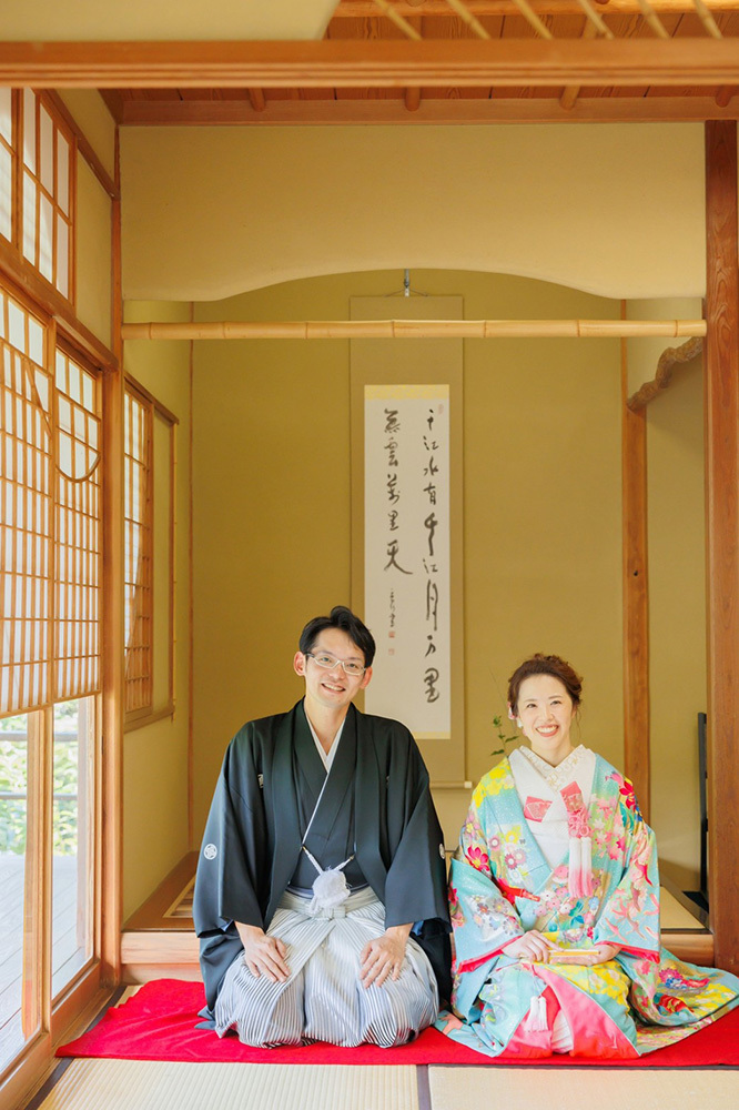 静岡フォトウエディングのフィーノスタイルで撮影した玉露の里の新郎新婦