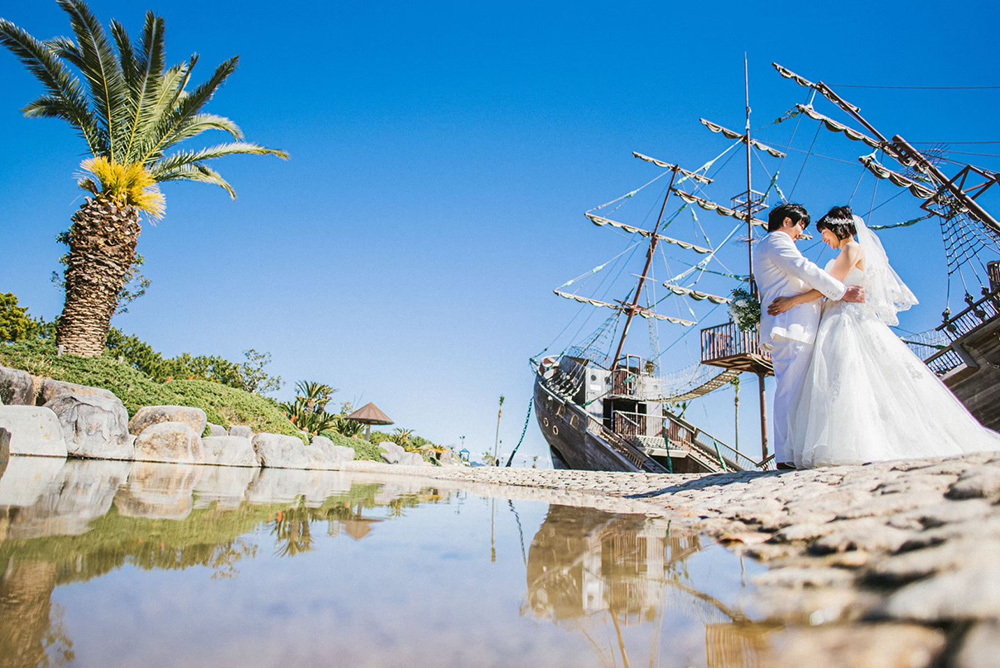 静岡フォトウエディングのフィーノスタイルで撮影した広野公園の新郎新婦6