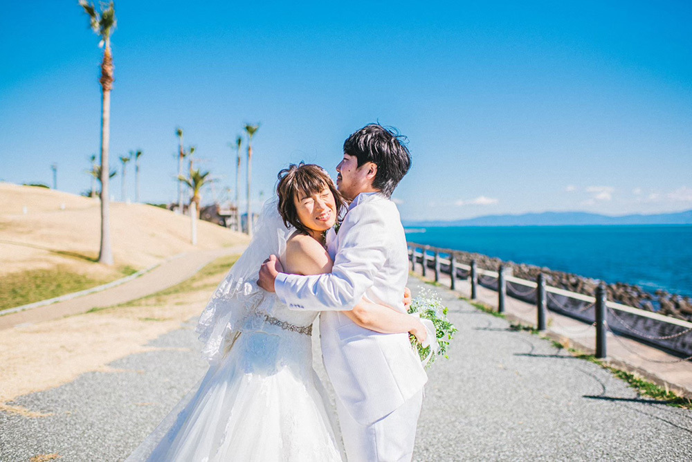 静岡フォトウエディングのフィーノスタイルで撮影した広野公園の新郎新婦9