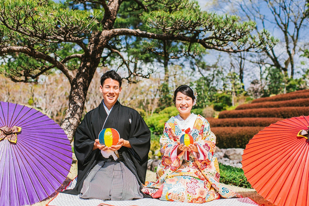 静岡フォトウエディングの画像・駿府城公園紅葉山庭園２