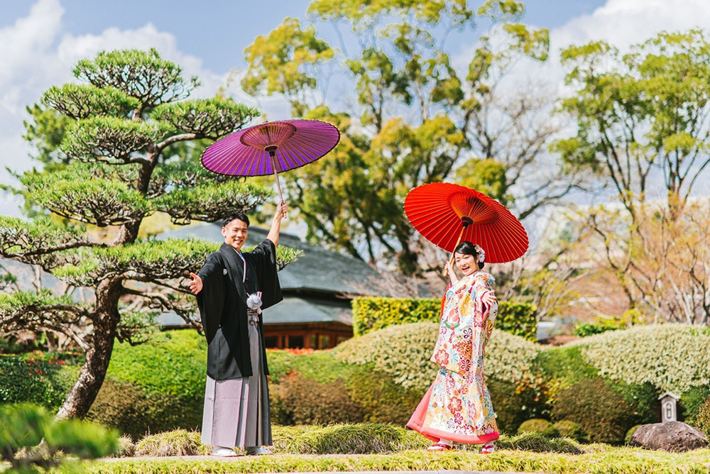 静岡フォトウエディングの画像・駿府城公園紅葉山庭園５