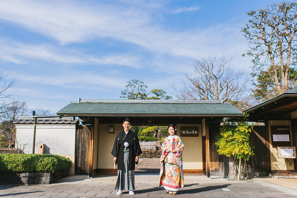 静岡フォトウエディングの画像・駿府城公園紅葉山庭園１７