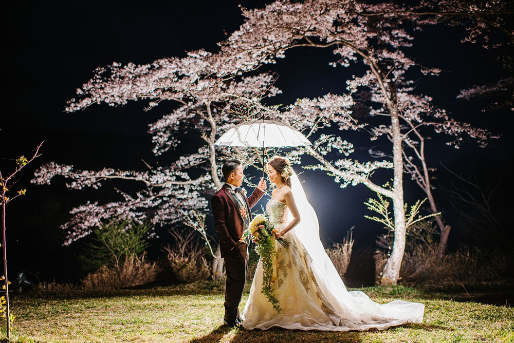 静岡フォトウエディングのフィーノスタイルで撮影したの田貫湖の新郎新婦