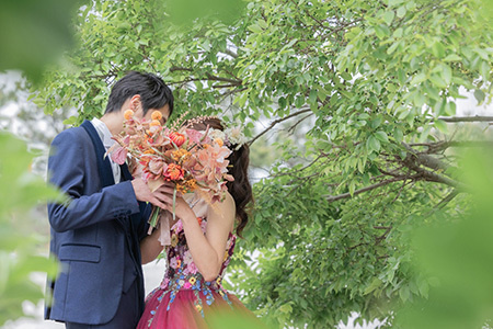 静岡フォトウエディングの親水広場ふぃしゅーな