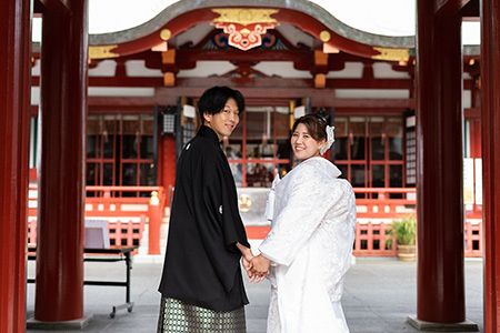 静岡フォトウエディングのフィーノスタイルの静岡浅間神社
