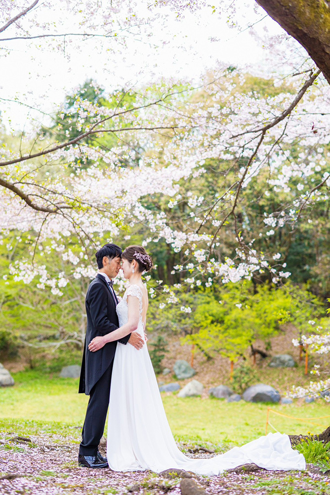 静岡フォトウエディングのフィーノスタイルで撮影した岩本山の新郎新婦