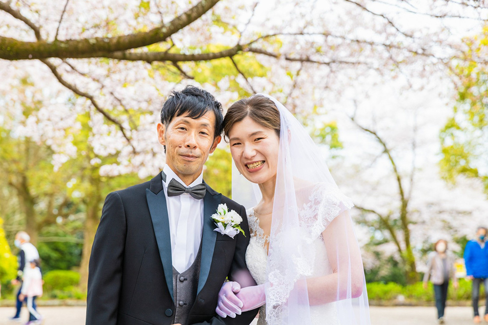 静岡フォトウエディングのフィーノスタイルで撮影した岩本山の新郎新婦