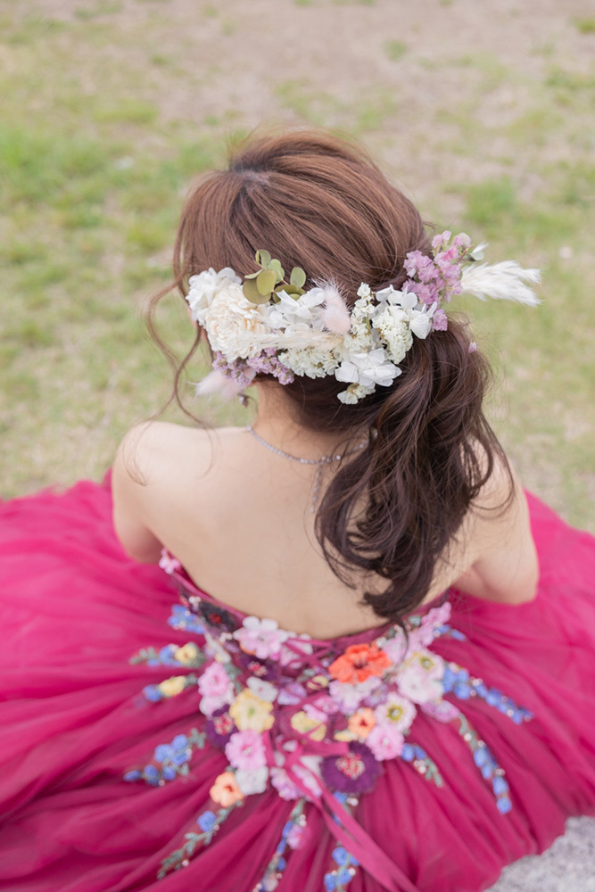 静岡フォトウエディングのフィーノスタイルで撮影した親水広場ふぃしゅーなの新婦