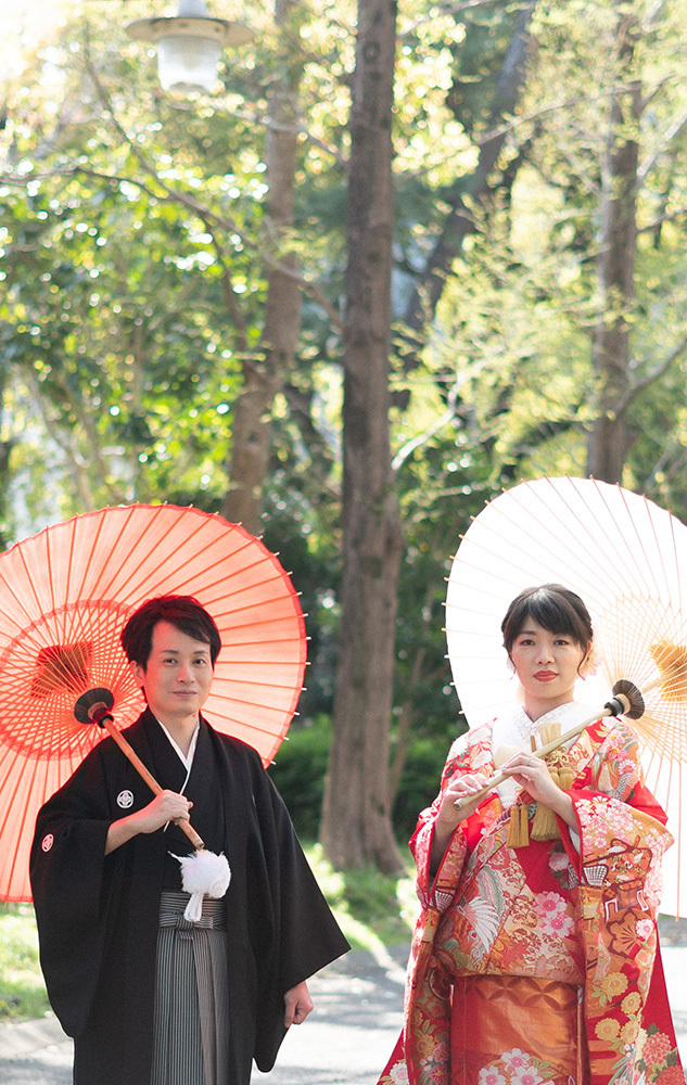 静岡フォトウエディングのフィーノスタイルで撮影した城北公園の新郎新婦