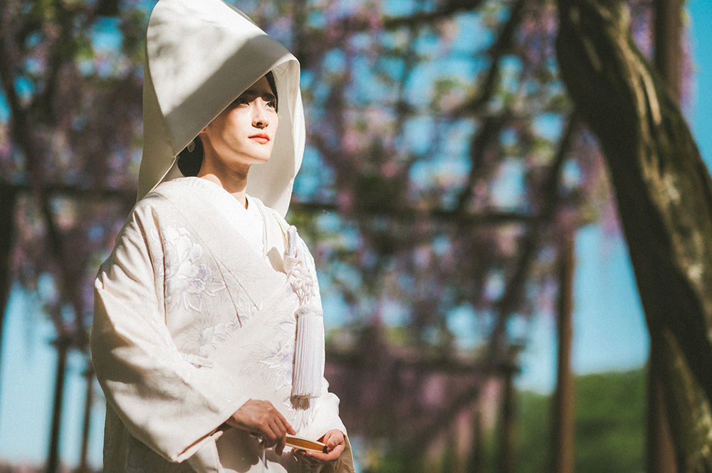 静岡フォトウエディングのフィーノスタイルで撮影した蓮華寺池公園の新郎新婦