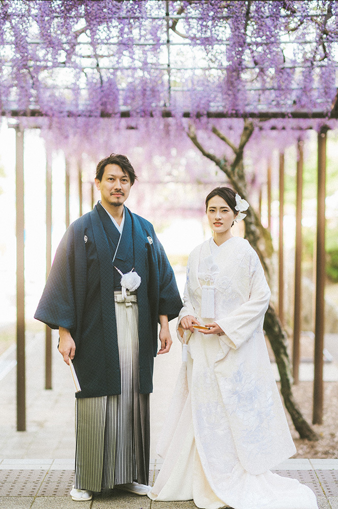 静岡フォトウエディングのフィーノスタイルで撮影した蓮華寺池公園の新郎新婦