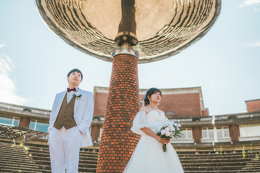 静岡フォトウエディングのフィーノスタイルで撮影した静岡県立大学の新郎新婦