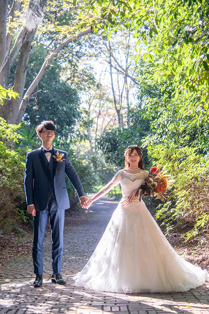 静岡フォトウエディングのフィーノスタイルで撮影した静岡県立美術館の新郎新婦