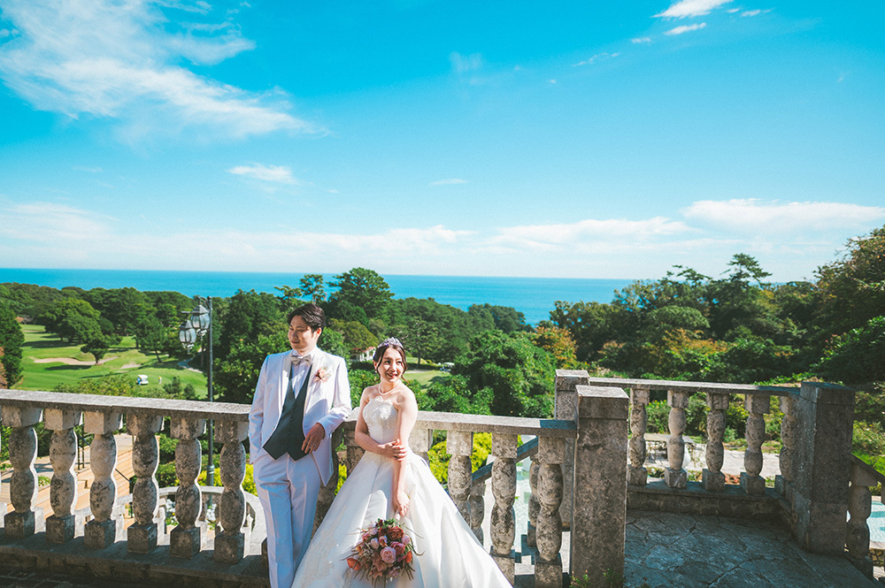 静岡フォトウエディングのフィーノスタイルで撮影したミッシェルガーデンコートの新郎新婦