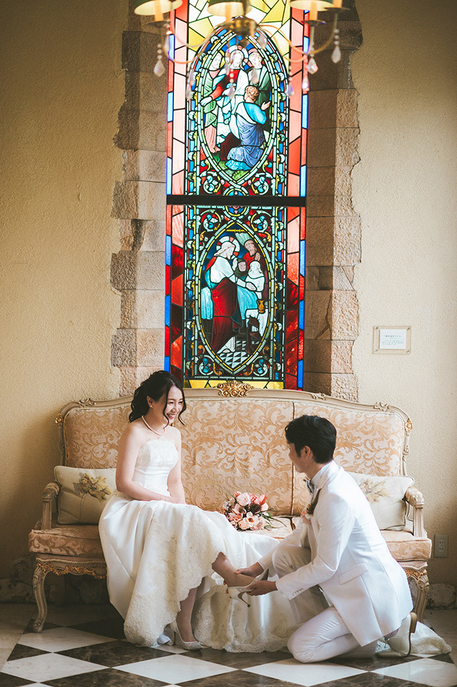 静岡フォトウエディングのフィーノスタイルで撮影したミッシェルガーデンコートの新郎新婦