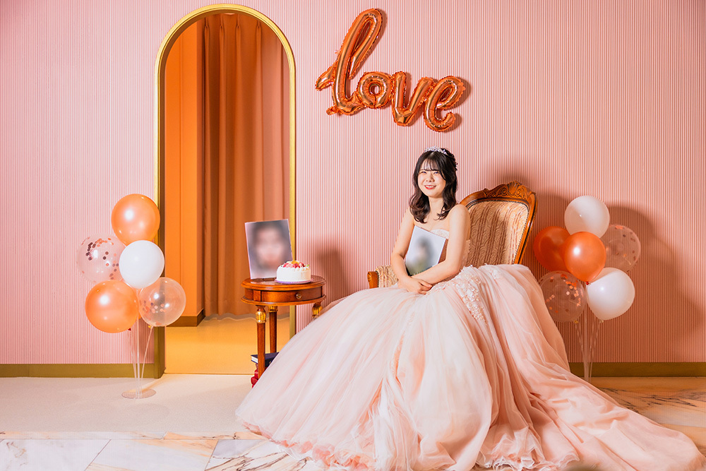 静岡フォトウエディングのフィーノスタイルで撮影した押し活・ソロウエディングのウエディングフォト