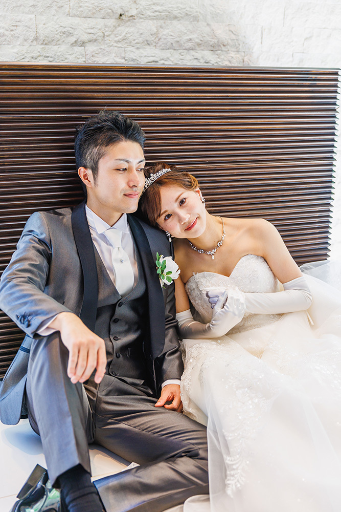 静岡フォトウエディングのフィーノスタイルで撮影した結婚式場の新郎新婦