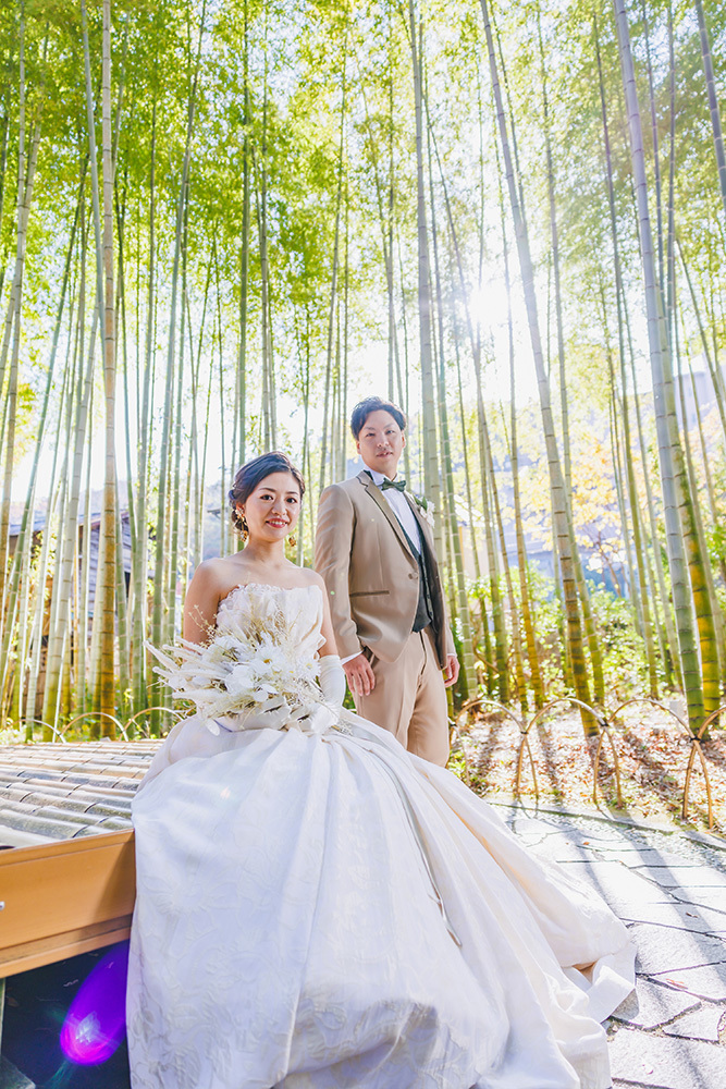 静岡フォトウエディングの画像・修善寺の新郎新婦