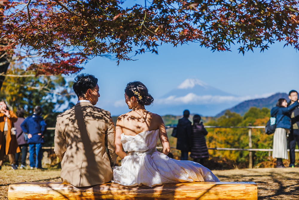 静岡フォトウエディングの画像・修善寺の新郎新婦