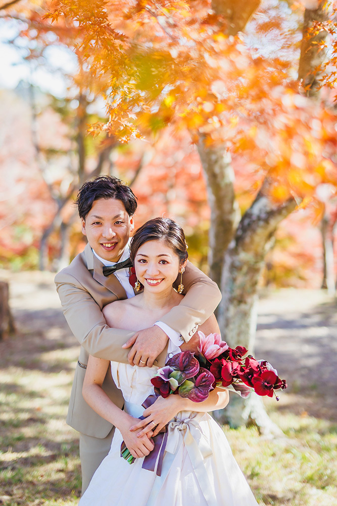 静岡フォトウエディングの画像・修善寺の新郎新婦