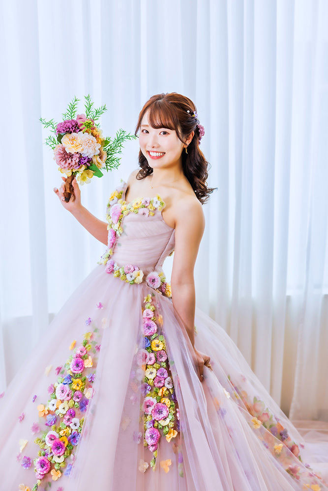 静岡フォトウエディングのフィーノスタイルで撮影した押し活・ソロウエディングのウエディングフォト