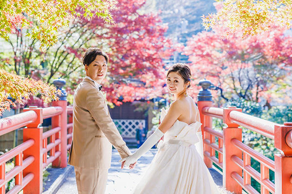 静岡フォトウエディングのフィーノスタイルの修善寺・竹林の小径