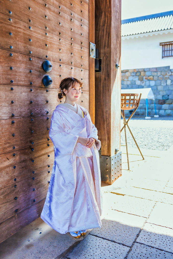 静岡フォトウエディングのフィーノスタイルで撮影した画像集2022年7月17日更新の駿府城公園・東御門の新婦