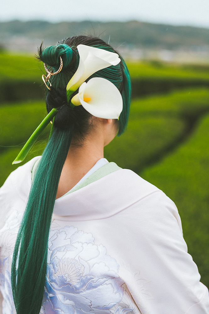 静岡フォトウエディングのフィーノスタイルで撮影した大地の茶の間の新婦