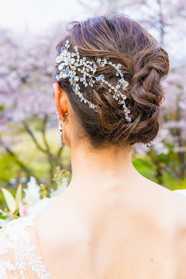 静岡フォトウエディングのフィーノスタイルで撮影した新婦のヘアメイク