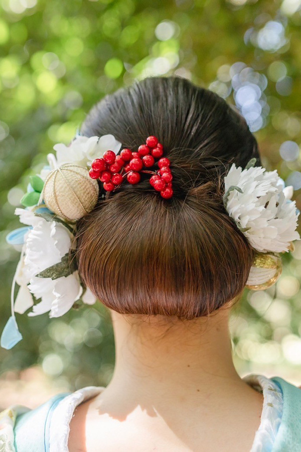 静岡フォトウエディングのフィーノスタイルで撮影した新婦のヘアメイク