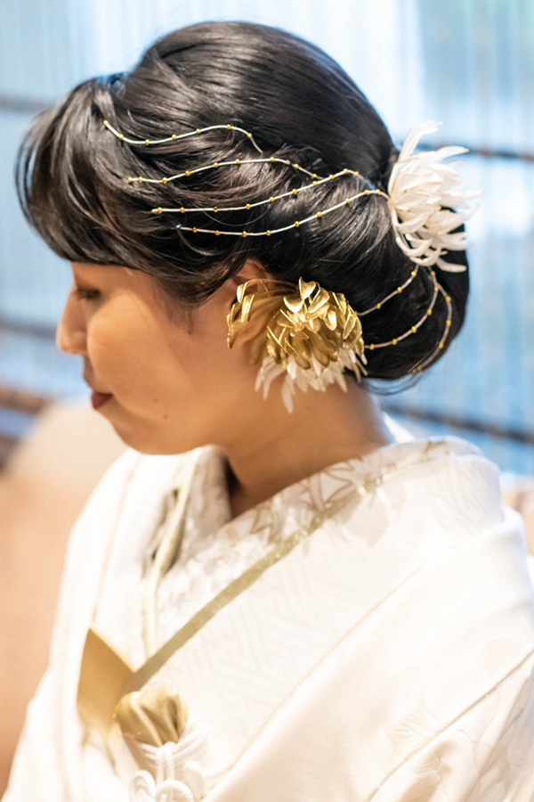 静岡フォトウエディングのフィーノスタイルで撮影した新婦のヘアメイク