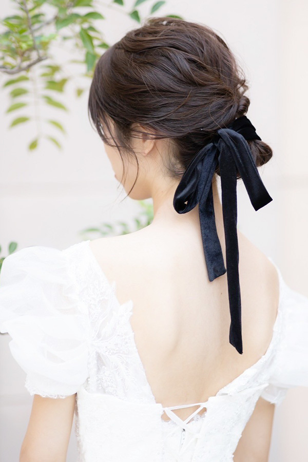 静岡フォトウエディングのフィーノスタイルで撮影した新婦のヘアメイク