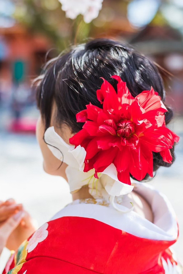 静岡フォトウエディングのフィーノスタイルで撮影した新婦のヘアメイク