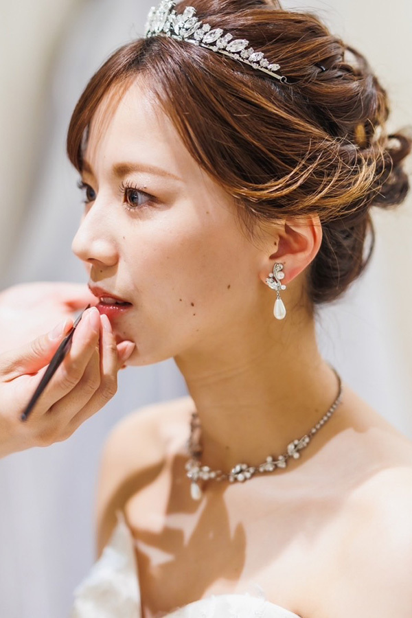 静岡フォトウエディングのフィーノスタイルで撮影した新婦のヘアメイク