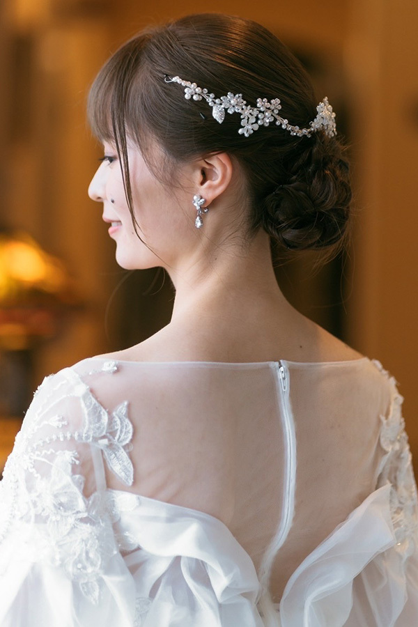静岡フォトウエディングのフィーノスタイルで撮影した新婦のヘアメイク