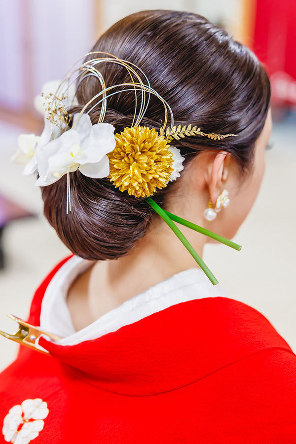 静岡フォトウエディングのフィーノスタイルで撮影した新婦のヘアメイク