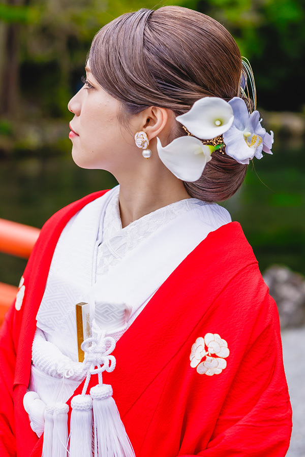 静岡フォトウエディングのフィーノスタイルで撮影した新婦のヘアメイク