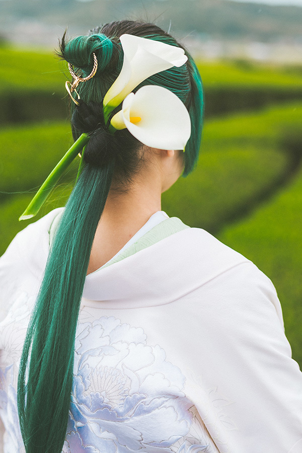 静岡フォトウエディングのフィーノスタイルで撮影した新婦のヘアメイク