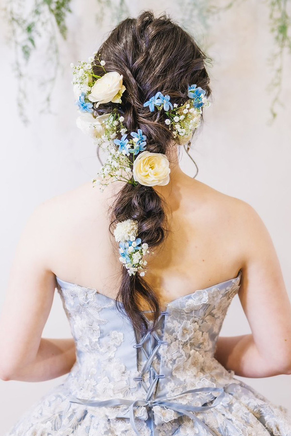 静岡フォトウエディングのフィーノスタイルで撮影した新婦のヘアメイク