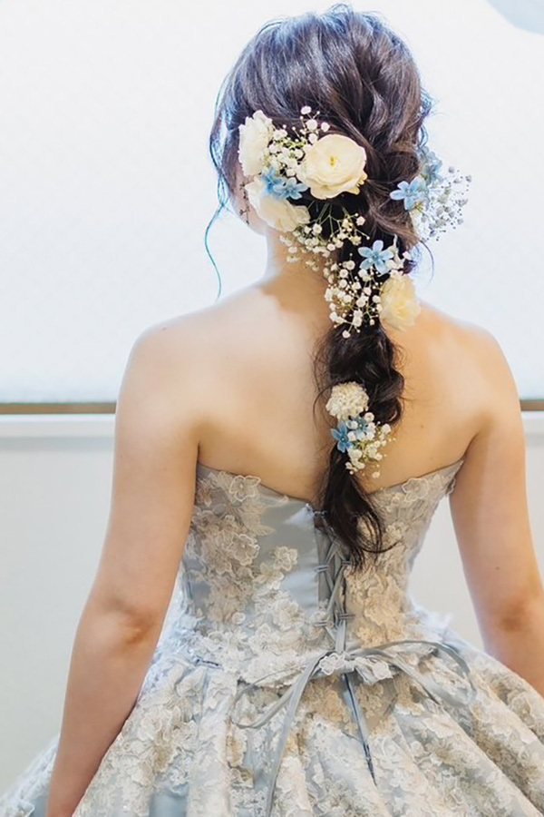 静岡フォトウエディングのフィーノスタイルで撮影した新婦のヘアメイク