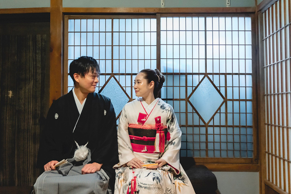 静岡フォトウエディングのフィーノスタイルで撮影した山梨エリアの迎賓館えびす屋の新郎新婦