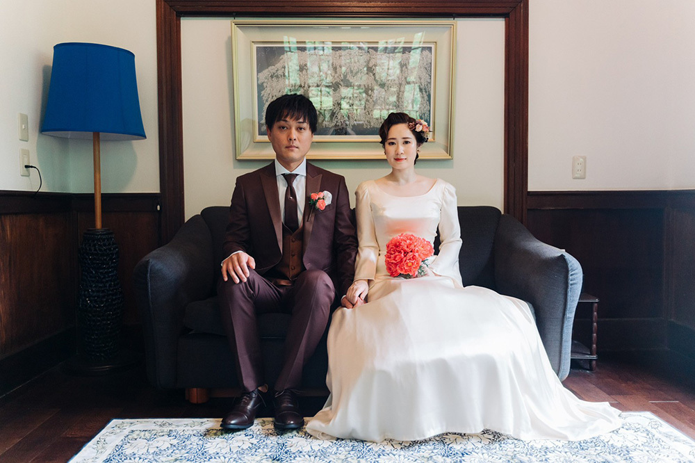 静岡フォトウエディングのフィーノスタイルで撮影した山梨エリアの迎賓館えびす屋の新郎新婦