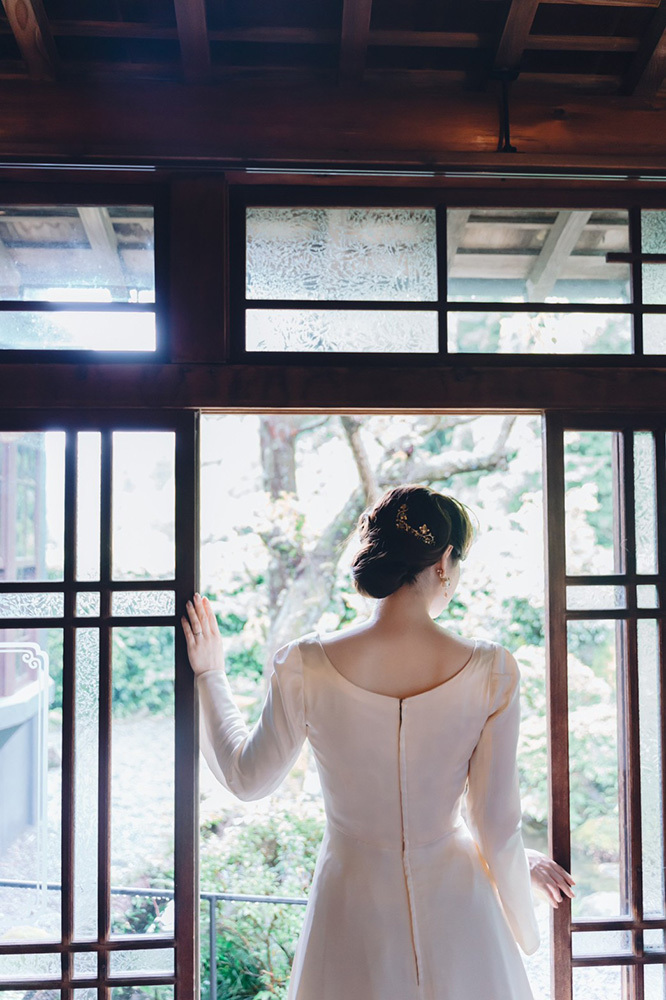 静岡フォトウエディングのフィーノスタイルで撮影した山梨エリアの迎賓館えびす屋の新郎新婦