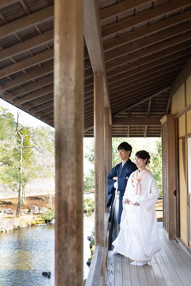 静岡フォトウエディングのフィーノスタイルで撮影した玉露の里の新郎新婦