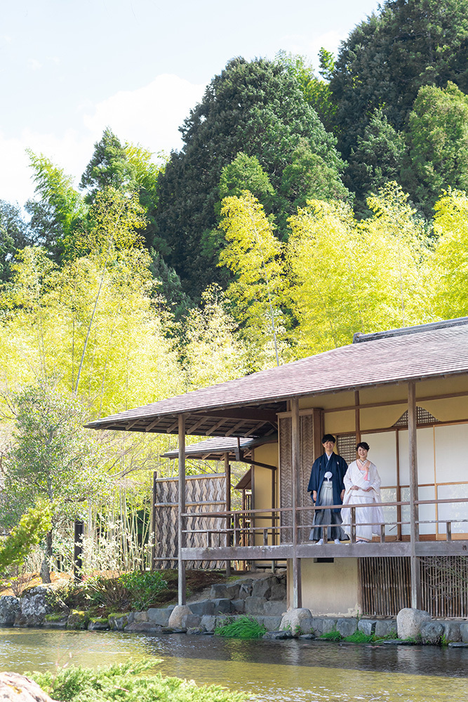 静岡フォトウエディングのフィーノスタイルで撮影した玉露の里の新郎新婦