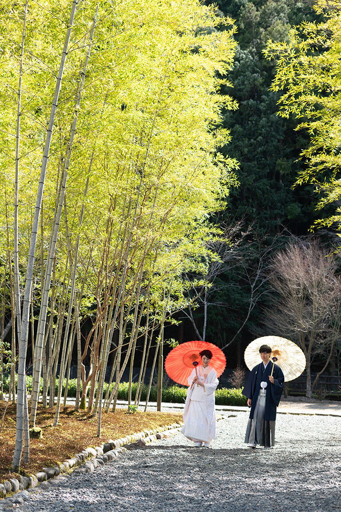 静岡フォトウエディングのフィーノスタイルで撮影した玉露の里の新郎新婦