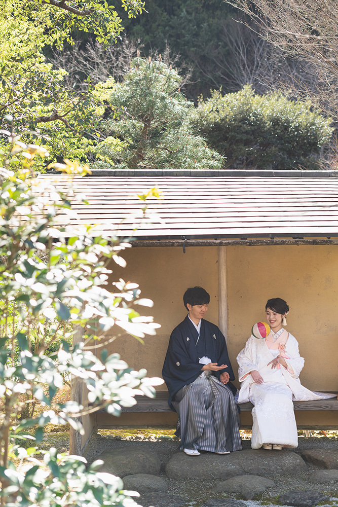 静岡フォトウエディングのフィーノスタイルで撮影した玉露の里の新郎新婦